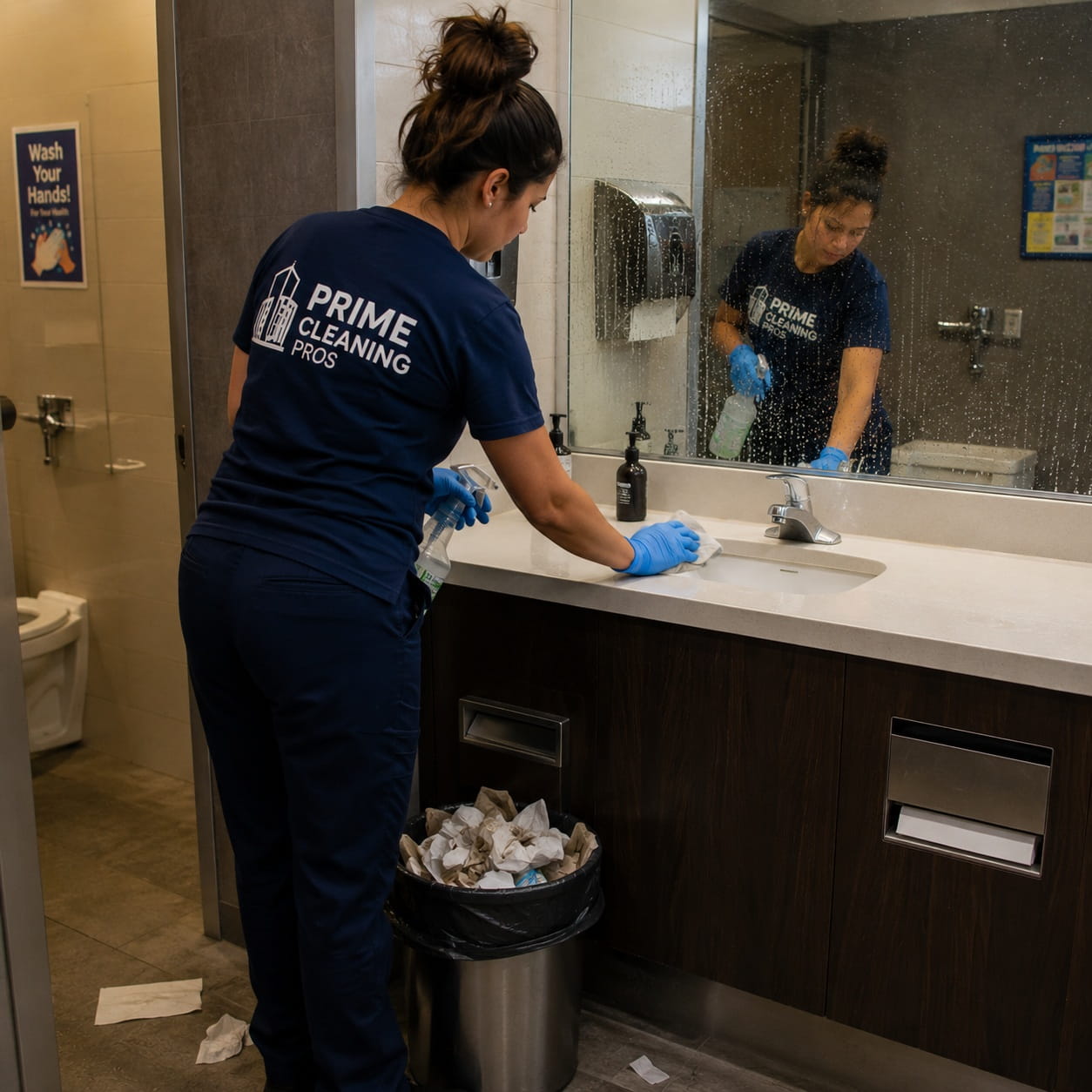 Office Cleaning Restroom Sanitizing